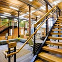 Duke University Smith Warehouse / LAMBERT Architecture + Interiors - Lighting, Stairs, Windows, Beam, Handrail, Steel
