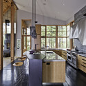 Tahoe Ridge House / WA Design Inc - Countertop, Kitchen, Windows, Sink, Beam, Chair