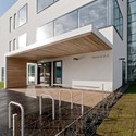 Stobhill Hospital Ward Extension / Reiach and Hall Architects - Hospital , Facade, Fence, Handrail