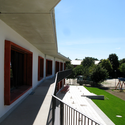 Day Care Center / LÜPS - Kindergarten, Courtyard, Facade, Handrail, Fence