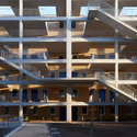 Logement Nancy / ANMA - Apartments, Facade, Handrail, Beam, Stairs, Balcony