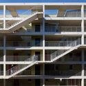 Logement Nancy / ANMA - Apartments, Facade, Handrail, Stairs, Beam, Balcony