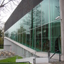 AD Classics: Kunsthal / OMA - Museums & Exhibit , Garden, Stairs, Facade, Handrail, Door