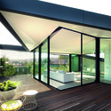 Pitched Roof House / Chenchow Little - Houses, Facade, Door, Chair, Table