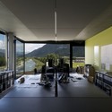 Commercial Building Islas / Mierta & Kurt Lazzarini Architekten - Office Buildings, Facade, Table, Lighting, Chair