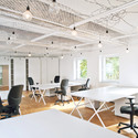 Bularnia / BudCud - Offices Interiors, Beam, Table, Chair