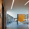 Hillside Hall / LLB Architects - University, Facade, Beam, Lighting, Bench, Table, Chair