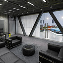 Office-Garage / Ultra Architects - Sofa, Table, Lighting