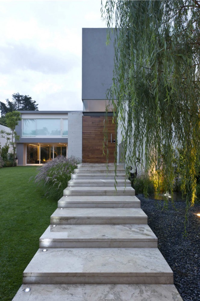Casa AE / twentyfourseven - Jardín, Escaleras, Fachada