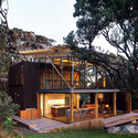 Casa Bajo Pohutukawa / Herbstarchitects - Casas, Terraza, Fachada, Fijación Vigas