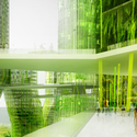 Ciudad flotante que transforma, a través de algas, CO2 en biodiesel / X-TU Architects - Vidrio, Fachada