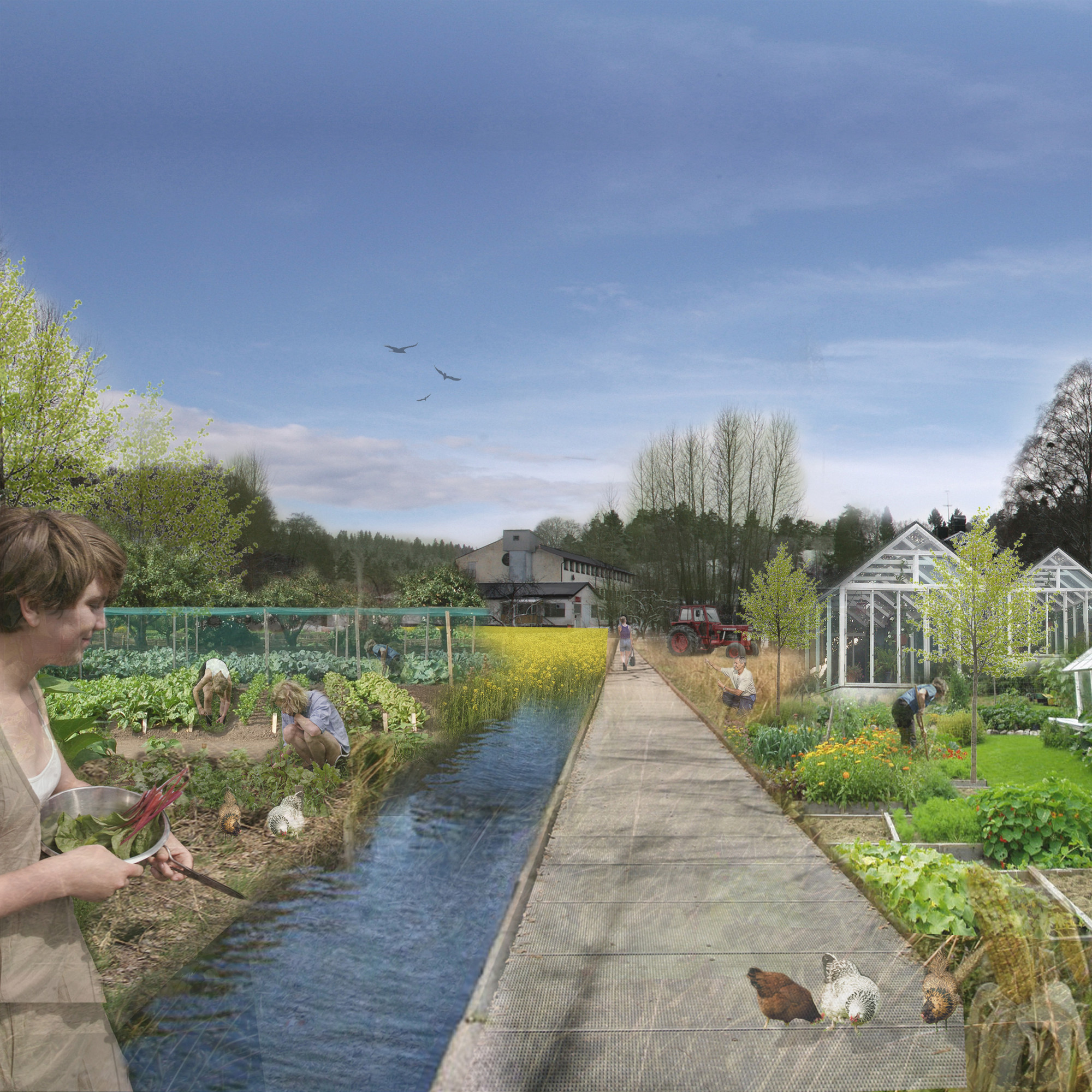 Future Floda Competition Entry / Fabel Arkitektur + Sara Wernsten - Waterfront, Garden