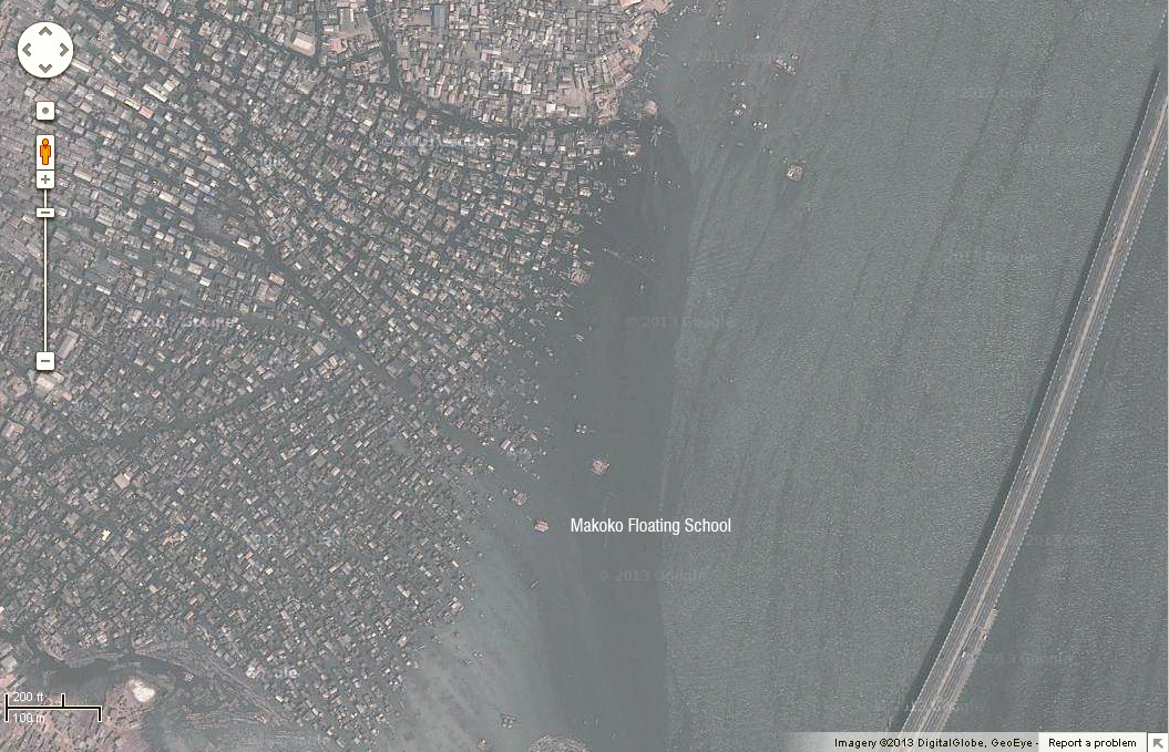 Makoko, Lagos, Nigeria; Image Capture © Google Maps 2013