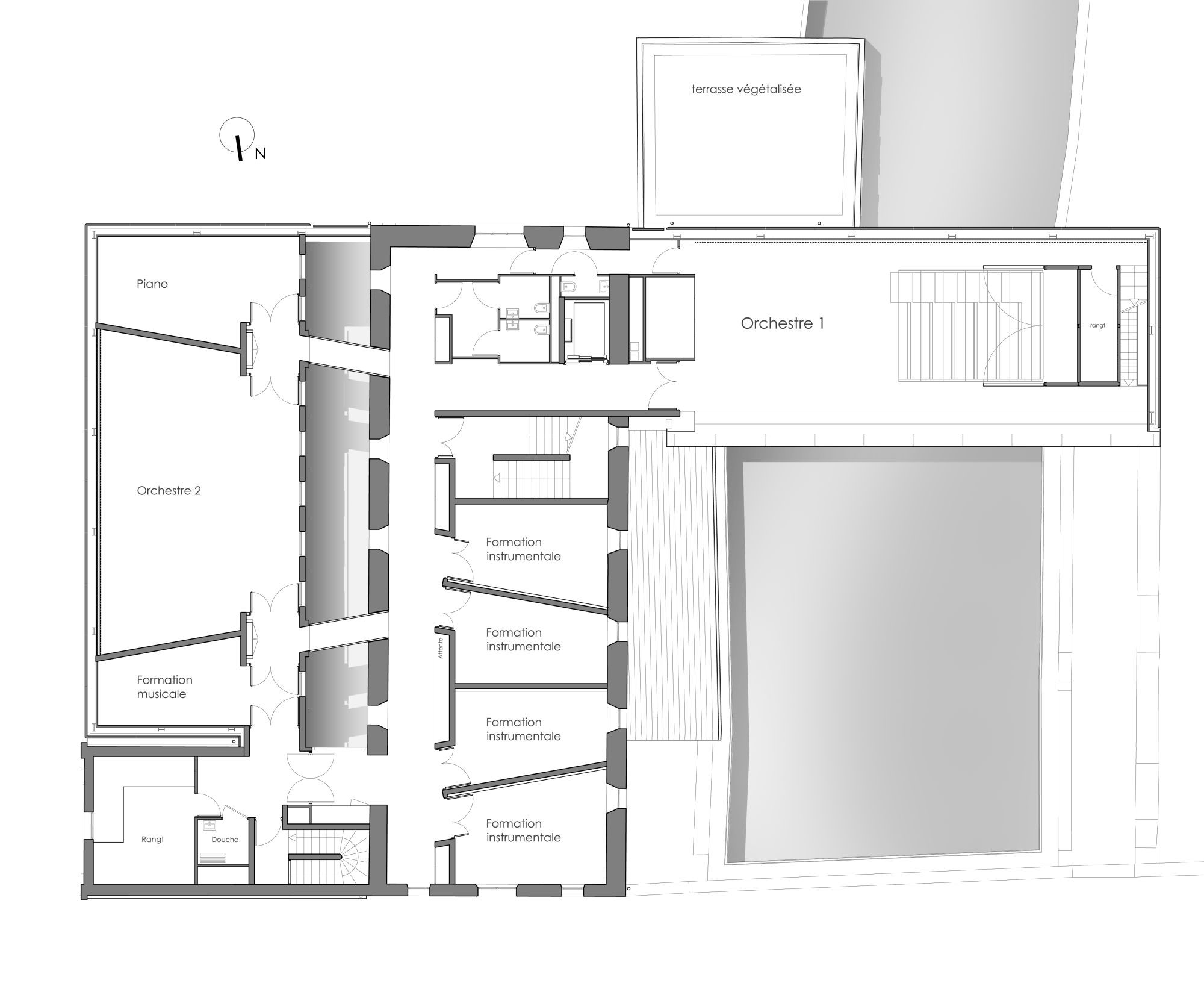 Gallery of Louviers Music School Rehabilitation and Extension / Opus 5 Architectes 15