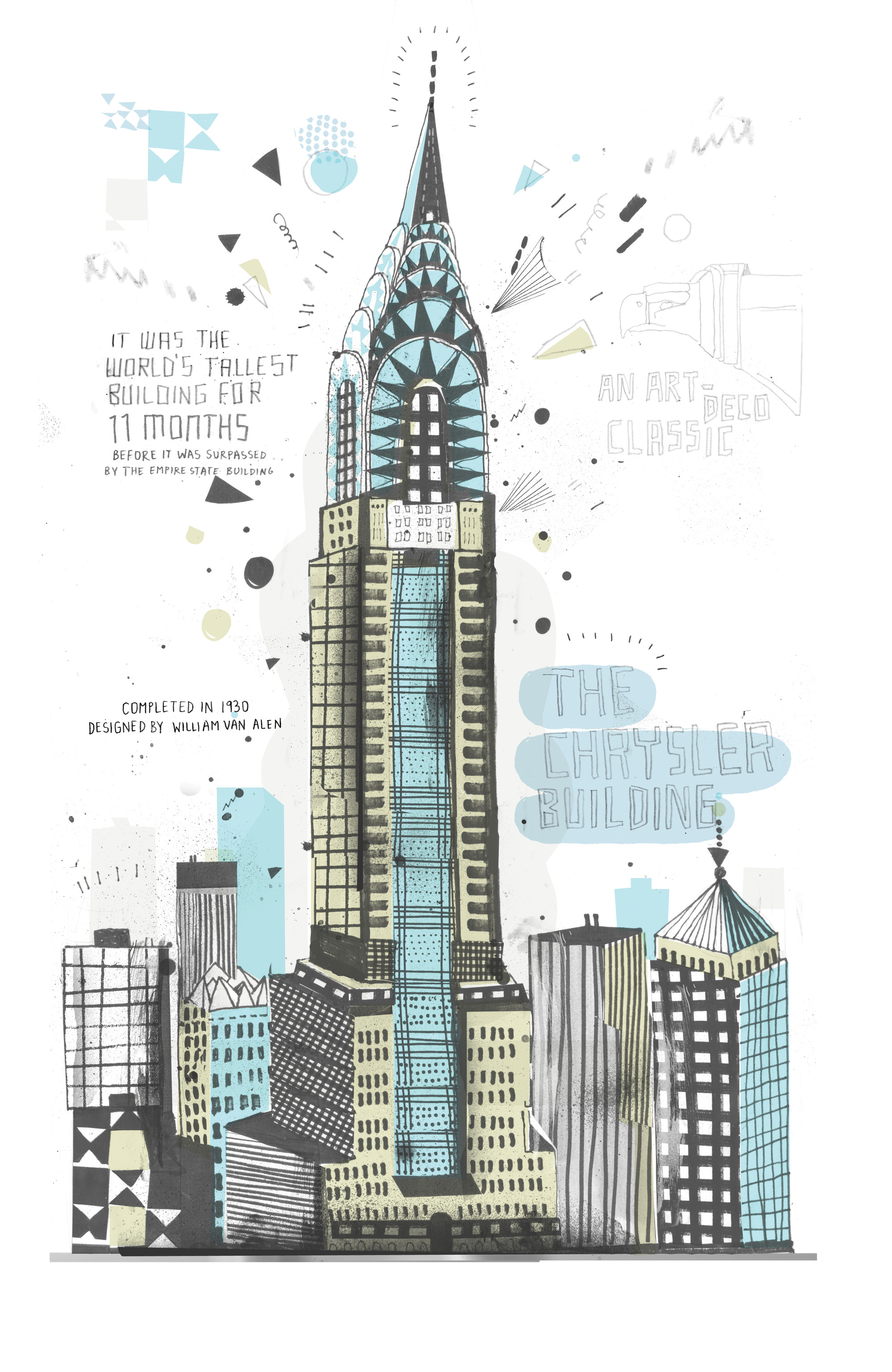 Gallery of All the Buildings in New York Drawn by Hand 3