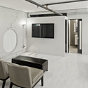 Delin Boiler Room / Stack + Co. - Offices Interiors, Door, Table, Chair