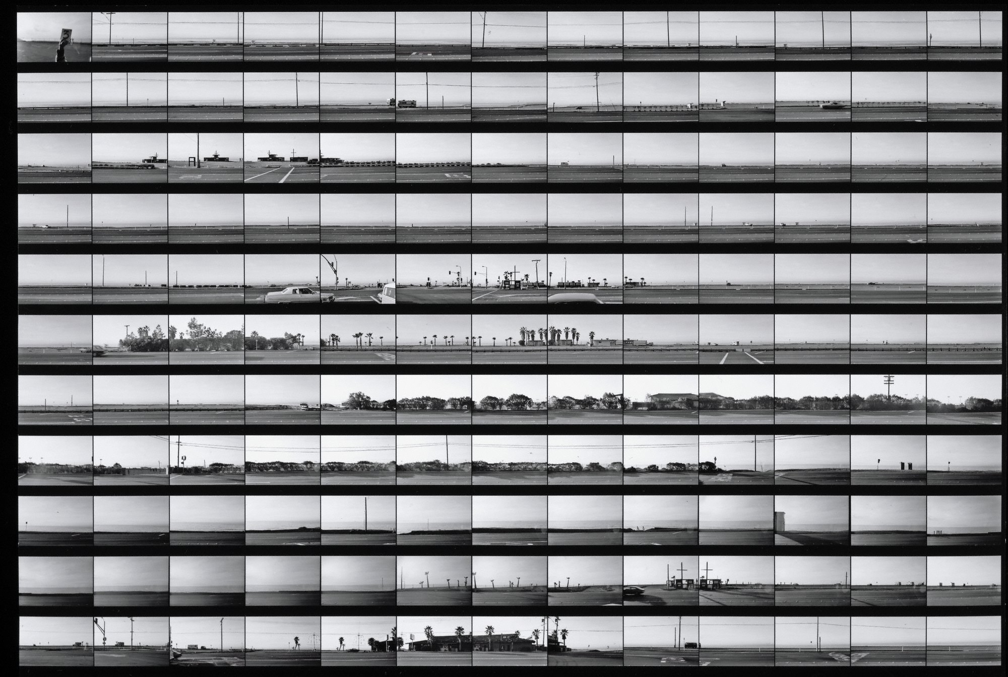 The Indicator: The Lure of the Vernacular, © Edward Ruscha-The Getty Research Institute, Los Angeles (2012.M.2) / Edward Ruscha photographs of Los Angeles streets and related documentation: Santa Monica Boulevard, Melrose Avenue, Pacific Coast Highway and other streets.