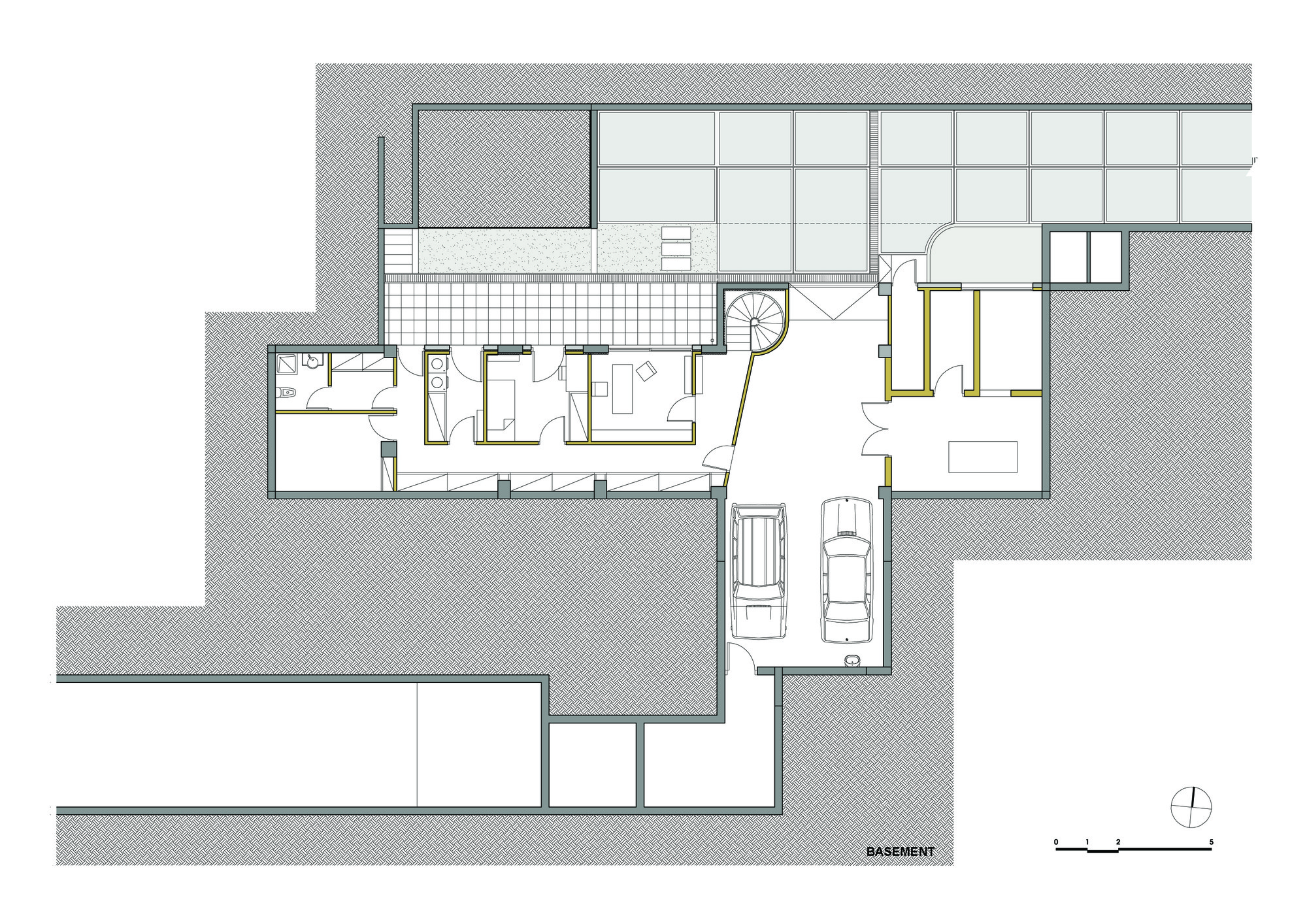 Gallery Of Residence In Larissa Potiropoulos D L Architects 21 Residence In Larissa Potiropoulos D L Architects Basement Floor Plan