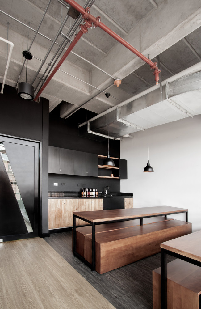 Level Up! / KdF Arquitectura - Cocina, Fijación Vigas, Mesas, Iluminación, Encimera, Bancas, Sillas