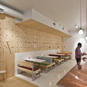 BESTIE / Scott and Scott Architects - Table, Lighting, Chair, Beam