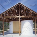 Hut with the Arc Wall / Tato Architects - Facade, Beam