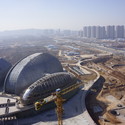 In Progress: Jinan Cultural centre / Paul Andreu Architecte + Richez Associes + BIAD - Cultural Center, Arch, Cityscape