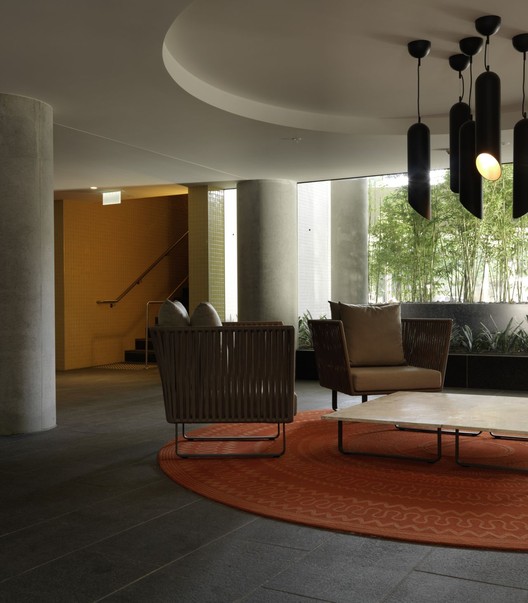 Sunday Apartments / Woods Bagot - Lighting, Chair, Column