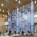 Founders Hall / Overland Partners - University, Facade, Table, Lighting, Chair