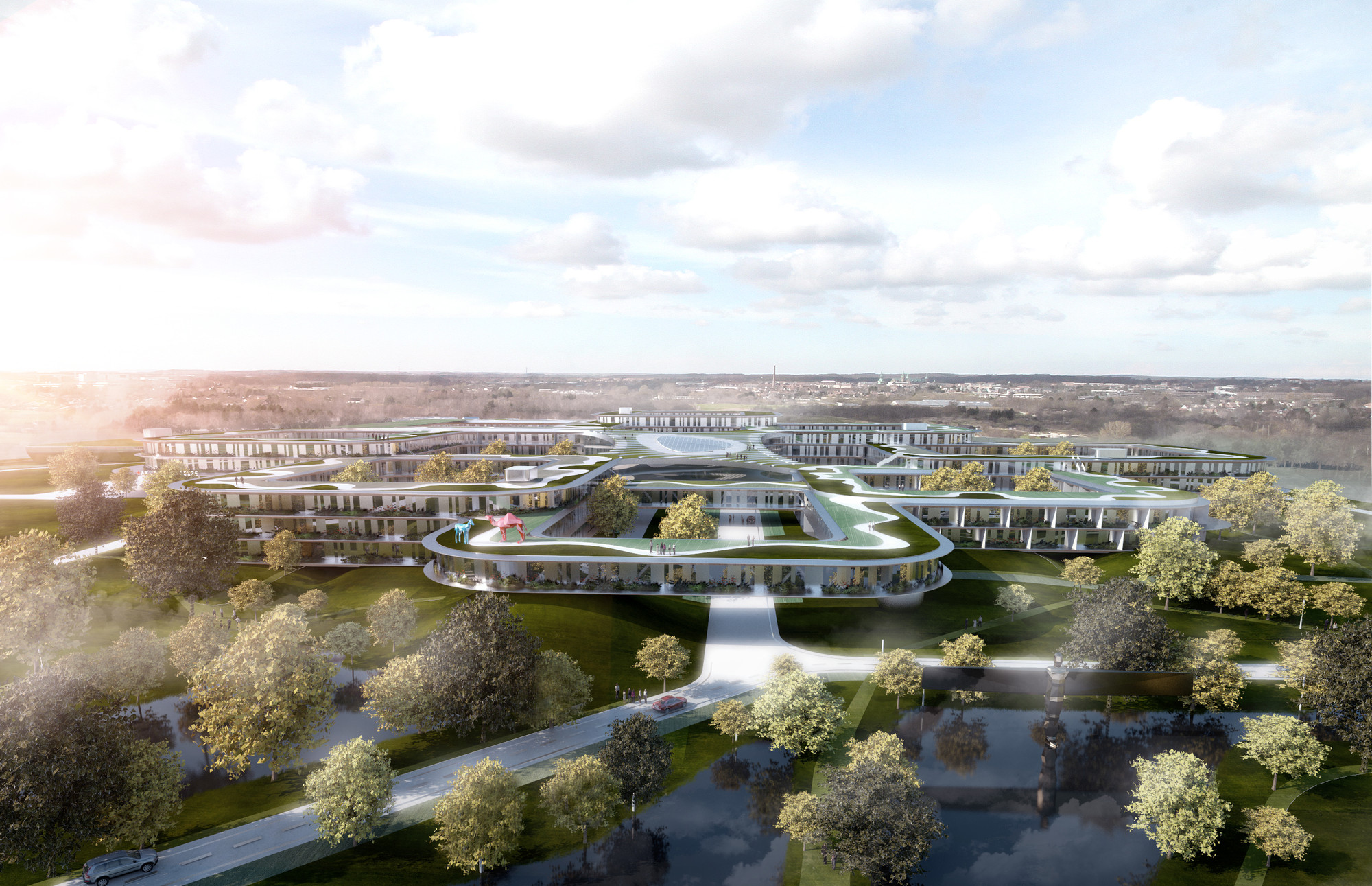 Nyt Hospital Nordsjælland Shortlisted Proposal / BIG, Courtesy of BIG