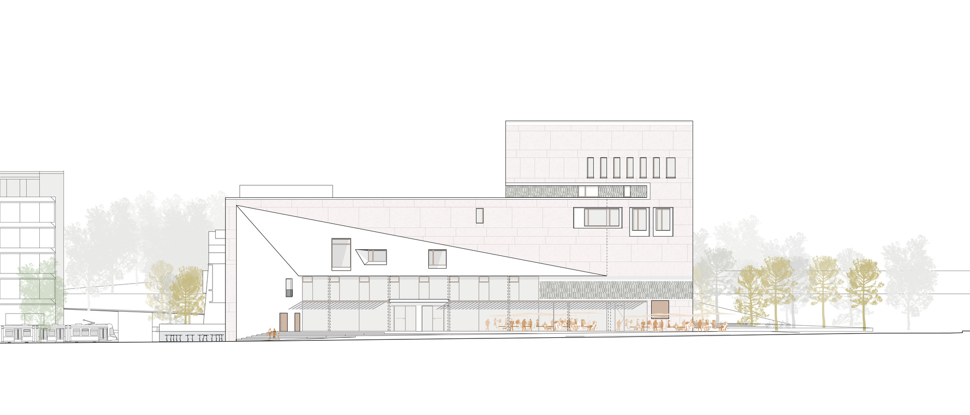East elevation facing street. Image Courtesy of BOLLES + WILSON
