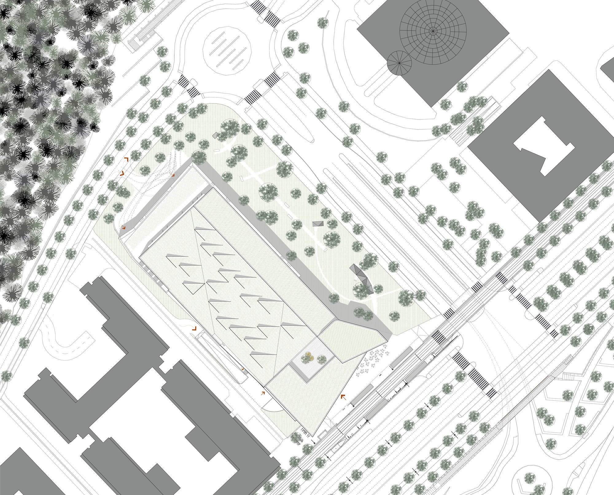 Site plan. Image Courtesy of BOLLES + WILSON
