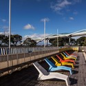 Point Resolution Bridge / Warren & Mahoney - Bridges , Deck, Fence, Handrail, Bench, Coast