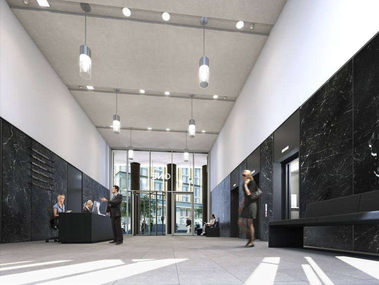 Recepção. Imagem Cortesia de Gridiron / King's Cross Central Limited Partnership