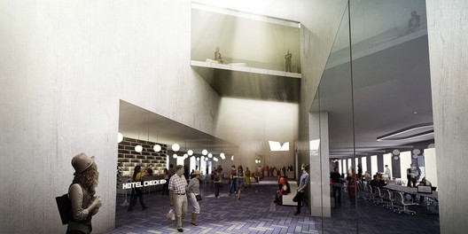 BIG Selected To Design Mixed-Use Complex In San Francisco by Hotel Lobby. Image © BIG Source Image from archdaily.com