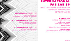 3º Workshop Internacional FAB LAB SP, na FAUUSP