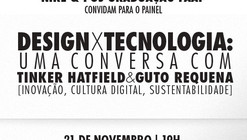 Debate com Tinker Hatfield e Guto Requena na FAAP, São Paulo