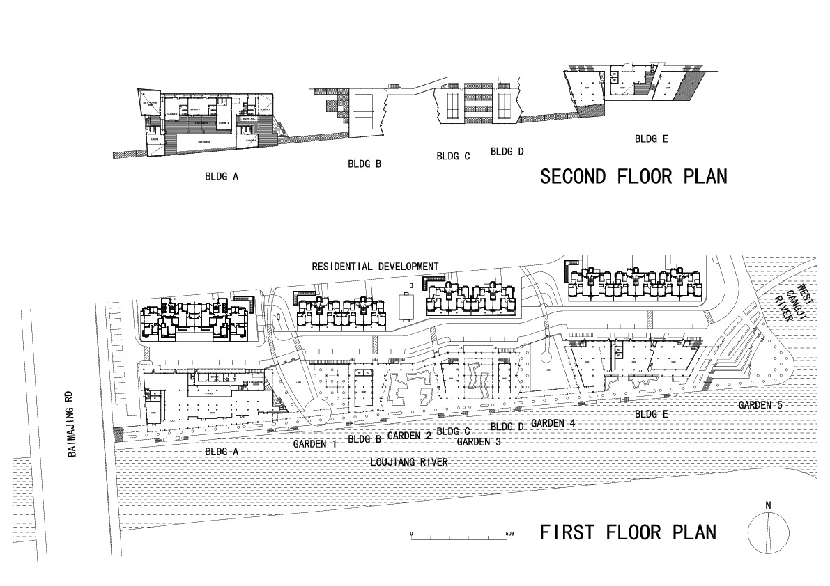 first and second floor plans