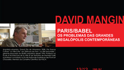 Palestra com David Mangin sobre os problemas das megalópoles, no IAB-RJ
