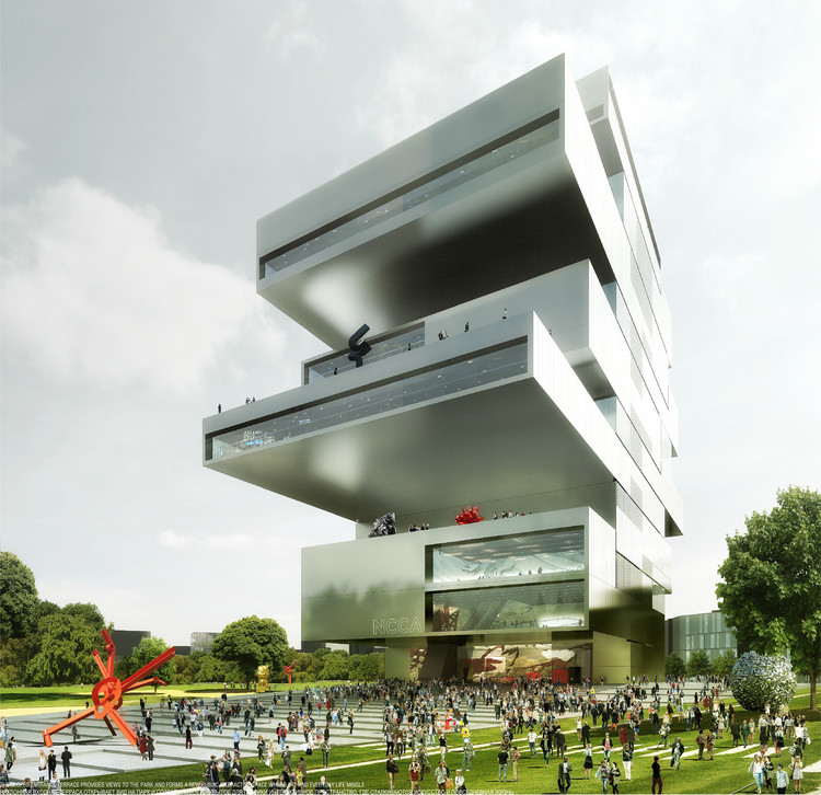 Proposta vencedora para o NCCA, por Heneghan Peng Architects. Cortesia de NCCA