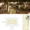 25 propuestas seleccionadas y 1 propuesta ganadora para la iluminación en la Plaza Reial de Barcelona: PALMERES por Pablo Martinez  - Image 1 of 4