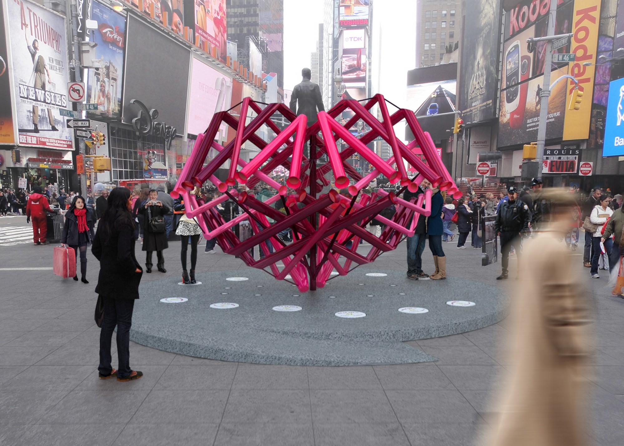 Young Projects to Design “Match-Maker” Heart for Times Square, © Young Projects