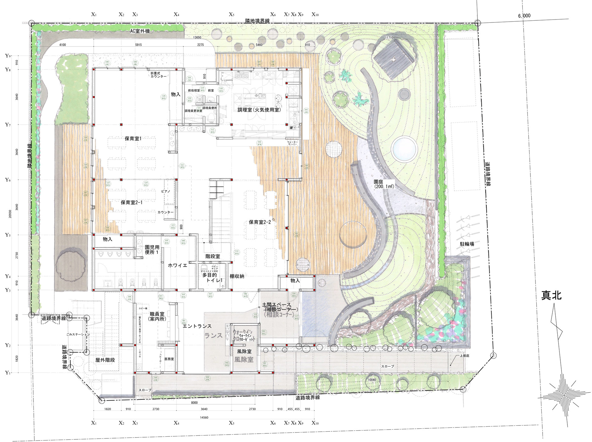 First Floor Plan With Lanscape