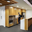 Mozilla YVR / Hughes Condon Marler Architects - Offices Interiors, Kitchen, Door, Table, Chair, Countertop