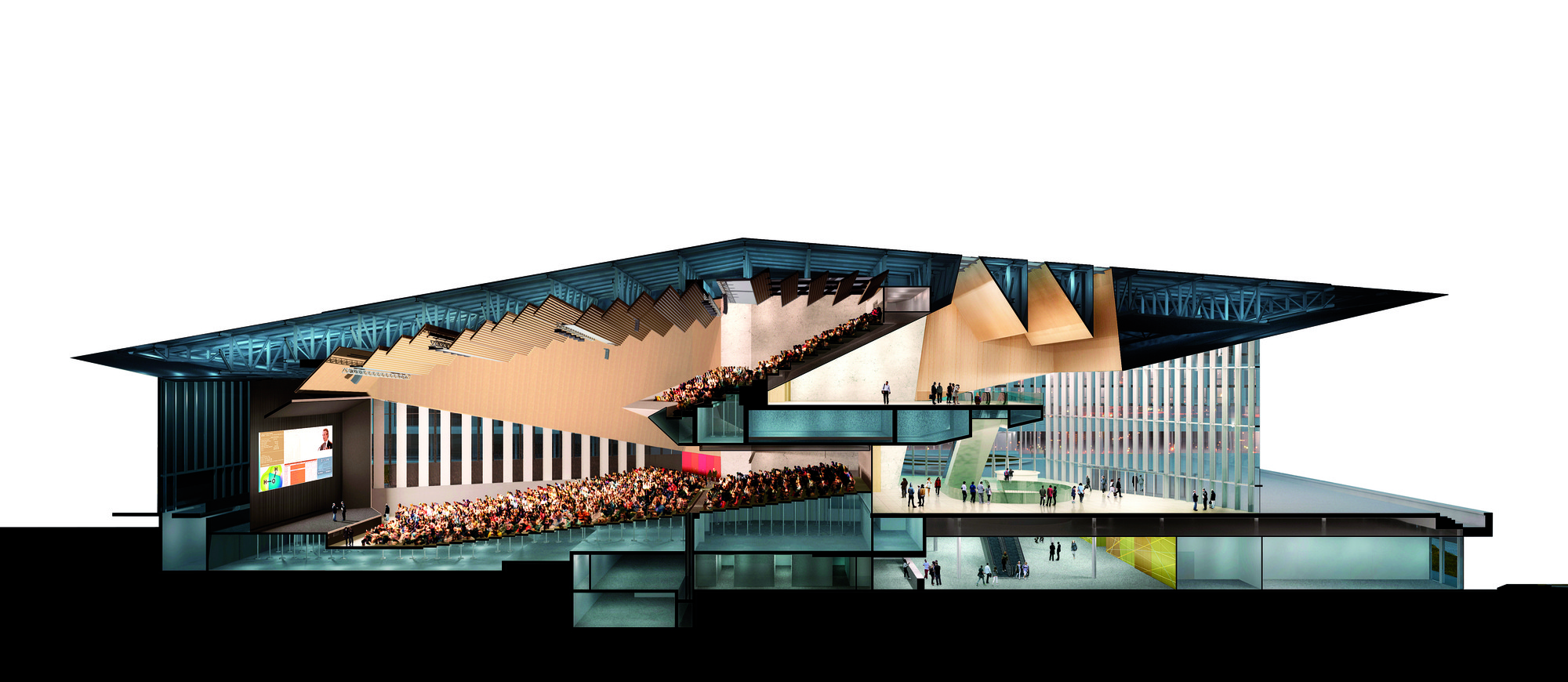 Section. Image Courtesy of SwissTech Convention Center and Northern District