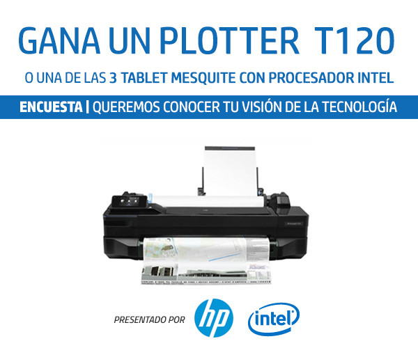 Sólo queda una semana! Gana un Plotter y 3 Tablets con HP, Intel y  Plataforma Arquitectura: ¿Cómo usas la tecnología en tu oficina? |  Plataforma Arquitectura