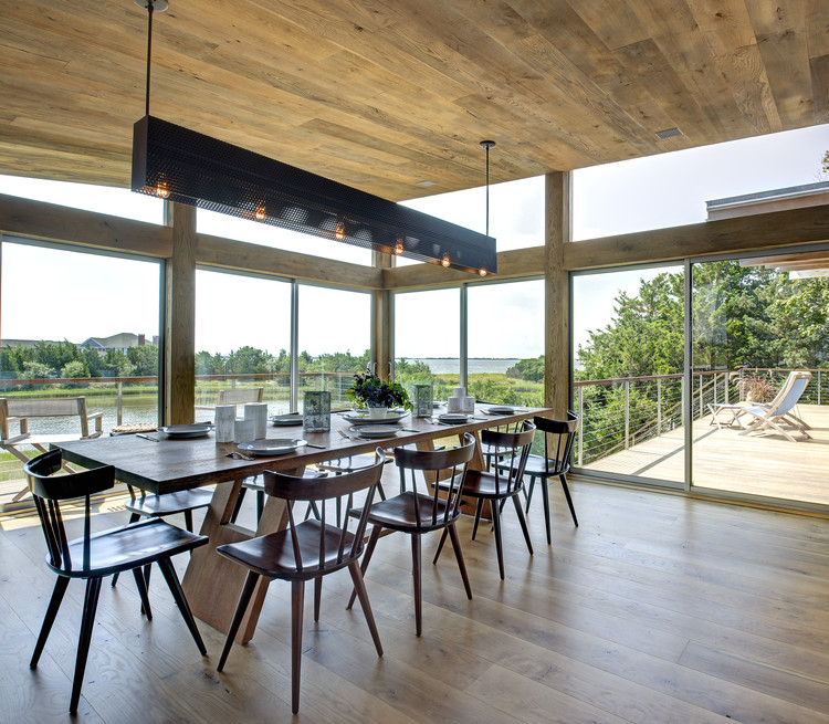 Far Pond / Bates Masi Architects - Table, Windows, Chair, Beam, Patio