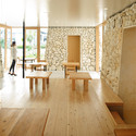 Itoman Gyomin Syokudo / Yamazaki Kentaro Design Workshop - Restaurant, Beam, Arch, Door, Table, Chair