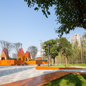 Arquitetura e Paisagem: Pavilhões de metal perfurado se elevam no parque, por Martha Schwartz - Arquitetura Paisagística