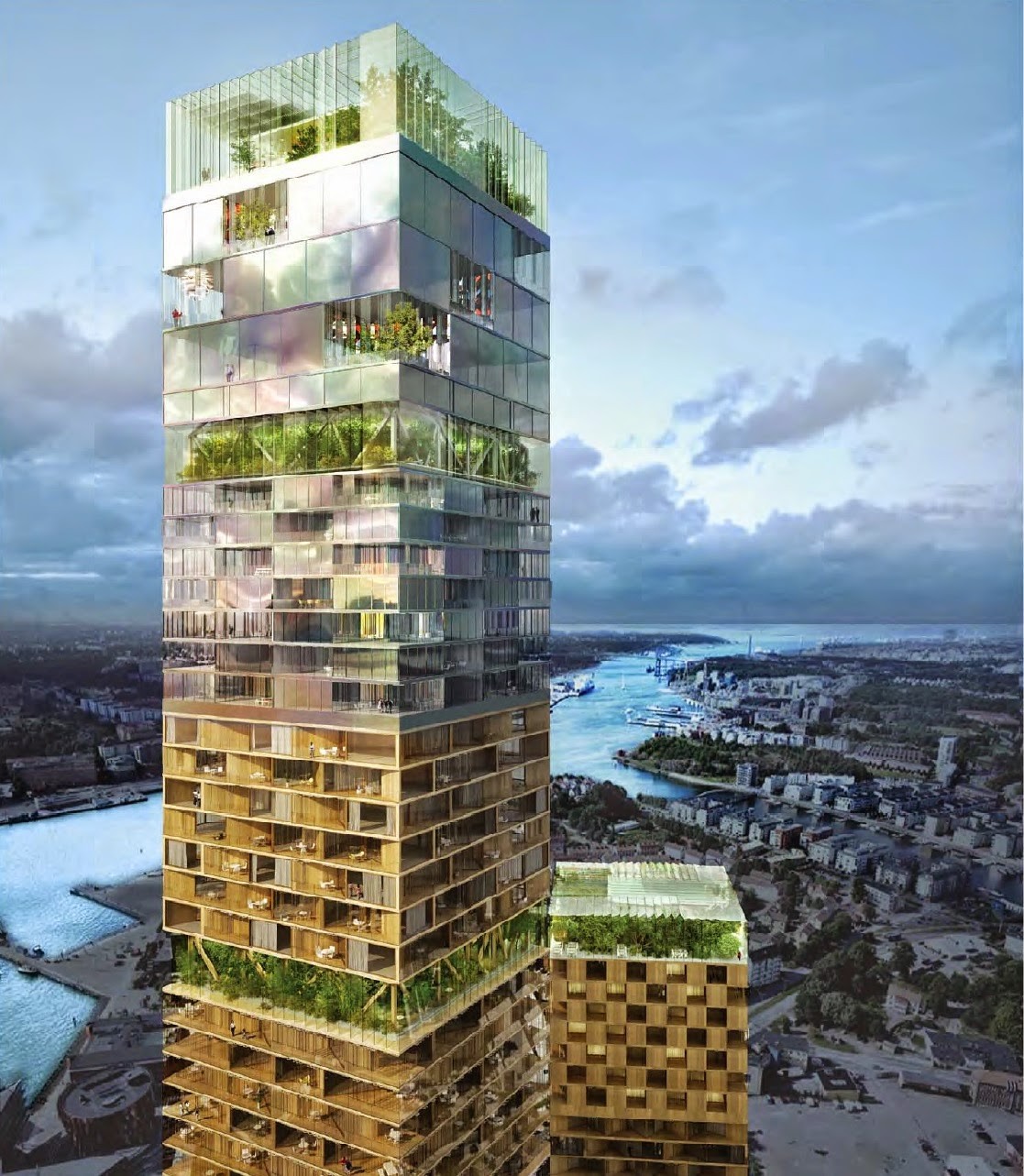 View of Zaha Hadid and SOM Among 5 Competing to Design Scandinavia's Tallest ...