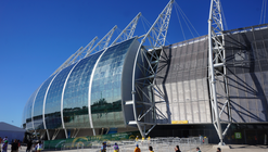 Exposição “12 Stadiums │ 12 Cities:  Brazil 2014 World Soccer Destination” mostra maquetes, imagens e desenhos dos estádios da Copa